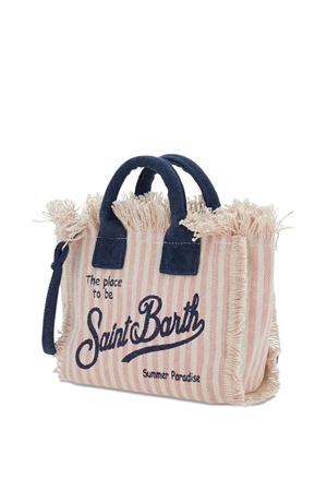 Borsa a mano Vanity in canvas di cotone rosa SAINT BARTH KIDS | VAMI00103448L